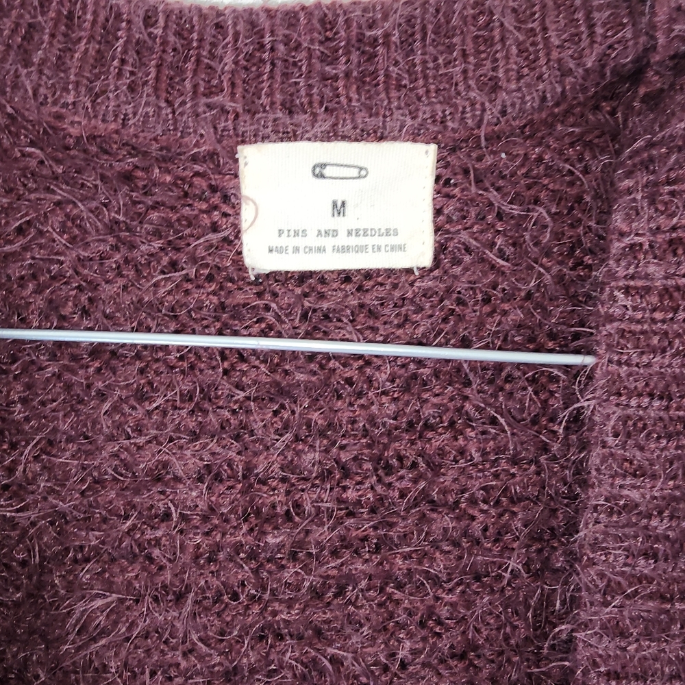 Urban Outfitters Pins And Needles Eyelash Cardigan Sweater Long Sleeve Sz Medium - Picture 3 of 8